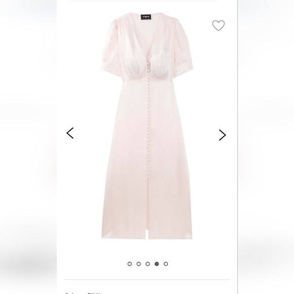 The Kooples, Light Pink Satin Puff Sleeve Dress - Picture 2 of 7